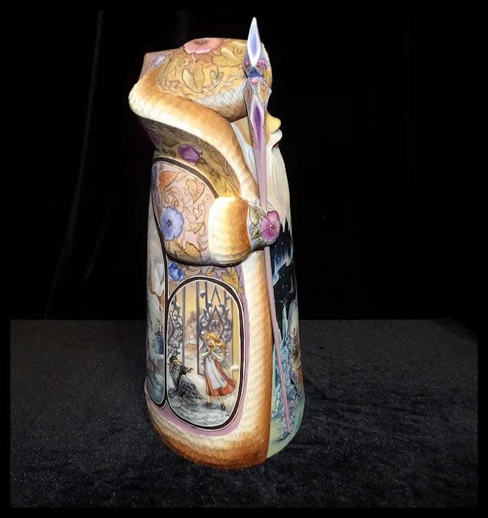 Russian Hand Carved Hand Painted Limited Edition Santa Claus - 5