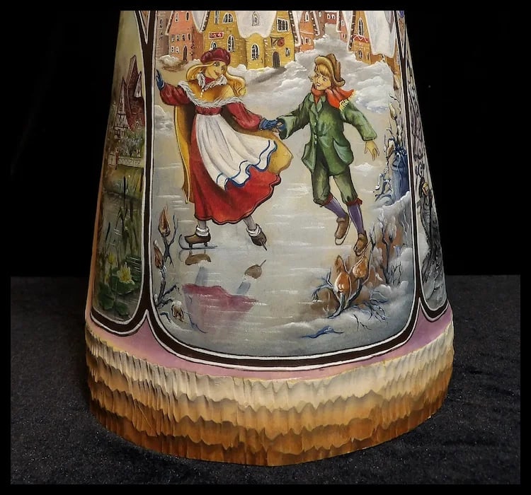 Russian Hand Carved Hand Painted Limited Edition Santa Claus - 7