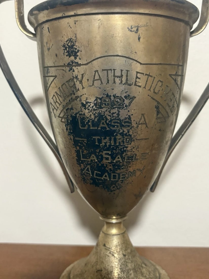 Armory Athletic Meet La Salle Academy 3rd Place Loving Cup Trophy NYC - 2