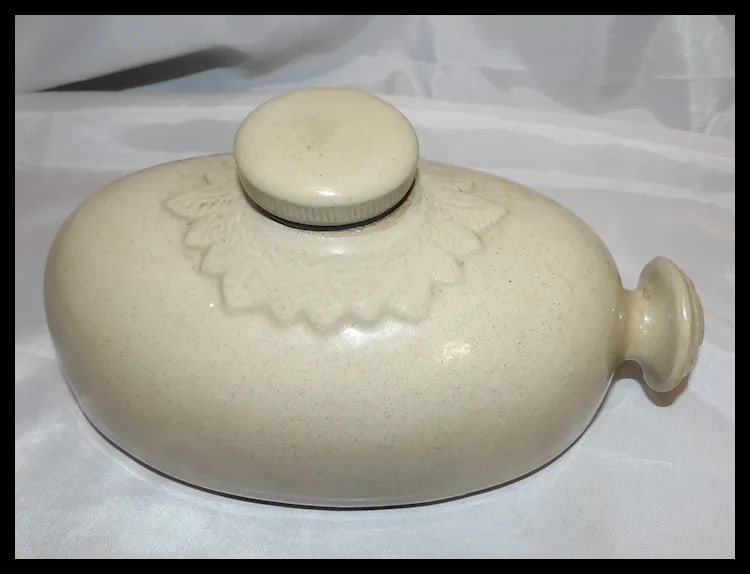 Antique Bourne Denby England Stoneware Foot Warmer Bottle 1.5 pt. #837182/838283 - 2