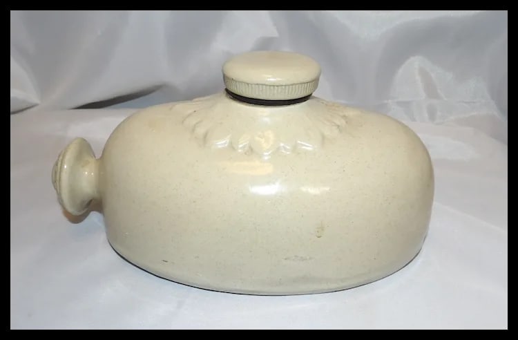 Antique Bourne Denby England Stoneware Foot Warmer Bottle 1.5 pt. #837182/838283 - 4