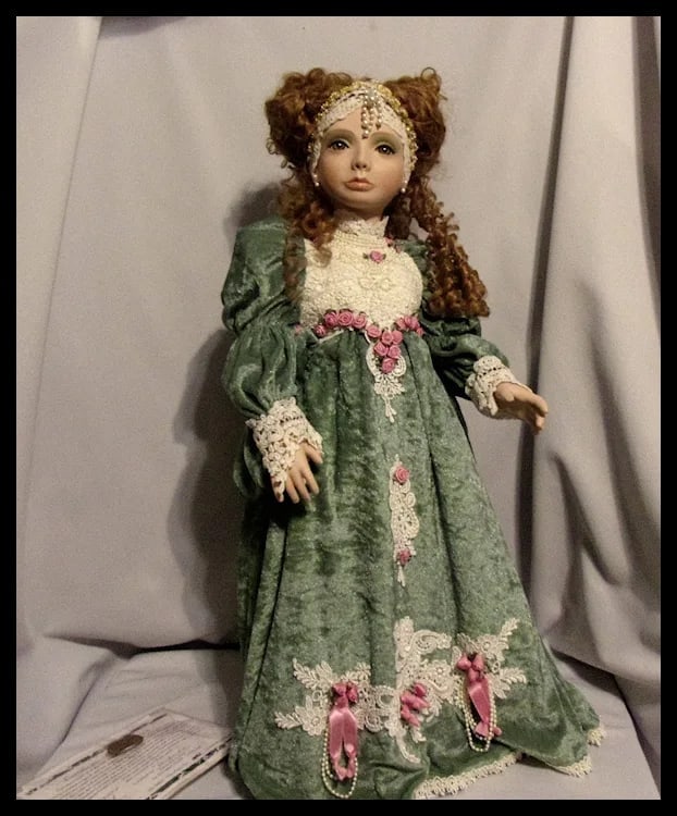 Vintage Designer Guild Collection Theodora Doll with Stand - 13