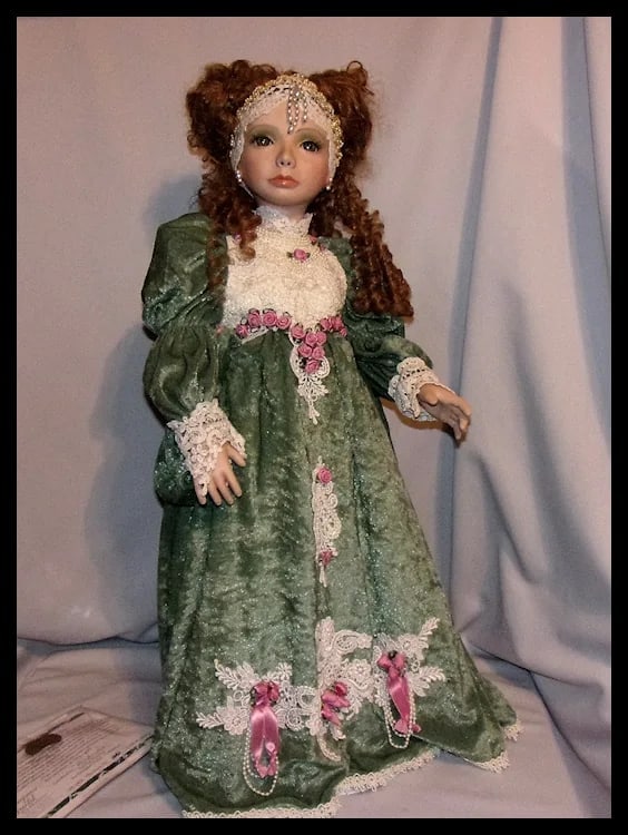 Vintage Designer Guild Collection Theodora Doll with Stand - 2