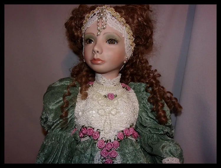 Vintage Designer Guild Collection Theodora Doll with Stand - 7