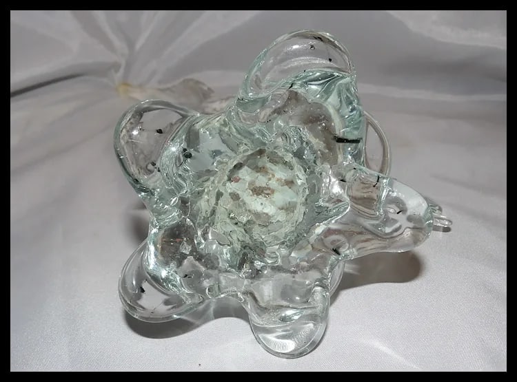 Murano Pheasant White with Gold Aventurine and Yellow on Tail - 10