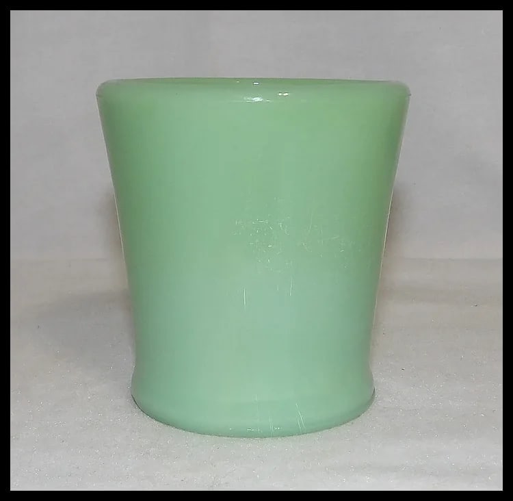 Rare Fire King Oven Glass D Handle Jadeite Coffee Mug - 5