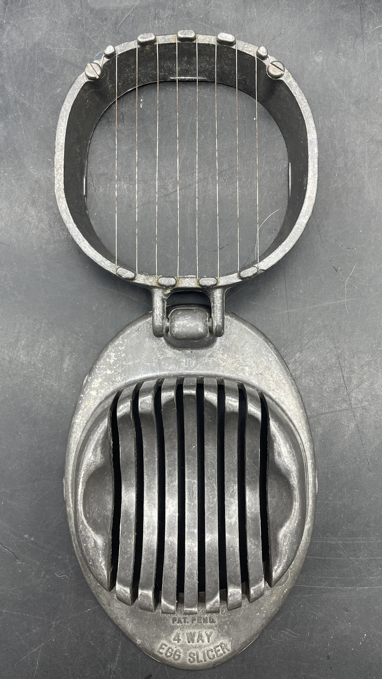 Vintage Presto 4 Way Egg Slicer Aluminum with Metal Wire Cutter 1950s - 5
