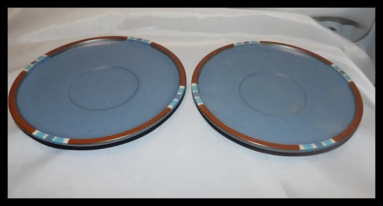 Dansk Mesa Blue 10” Mixing Bowl, Ramekins, Salad Plates, Saucers - 11