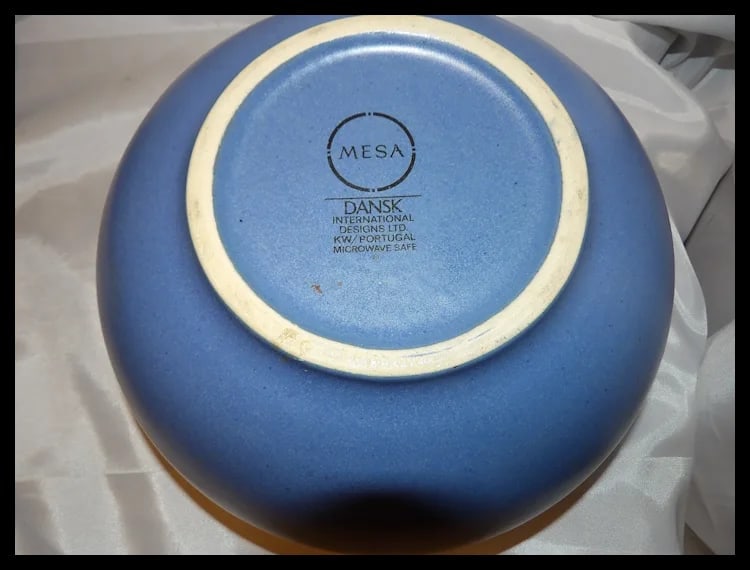 Dansk Mesa Blue 10” Mixing Bowl, Ramekins, Salad Plates, Saucers - 4