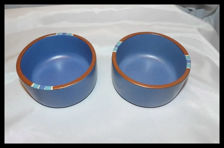 Dansk Mesa Blue 10” Mixing Bowl, Ramekins, Salad Plates, Saucers - 5