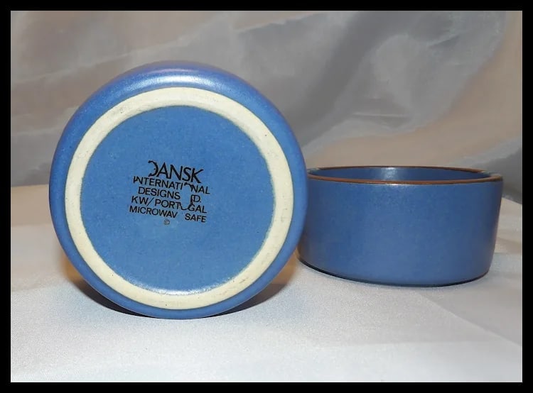 Dansk Mesa Blue 10” Mixing Bowl, Ramekins, Salad Plates, Saucers - 6