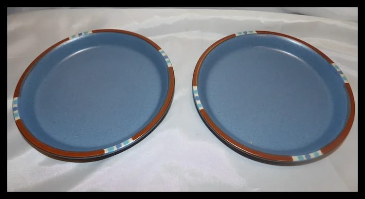 Dansk Mesa Blue 10” Mixing Bowl, Ramekins, Salad Plates, Saucers - 8
