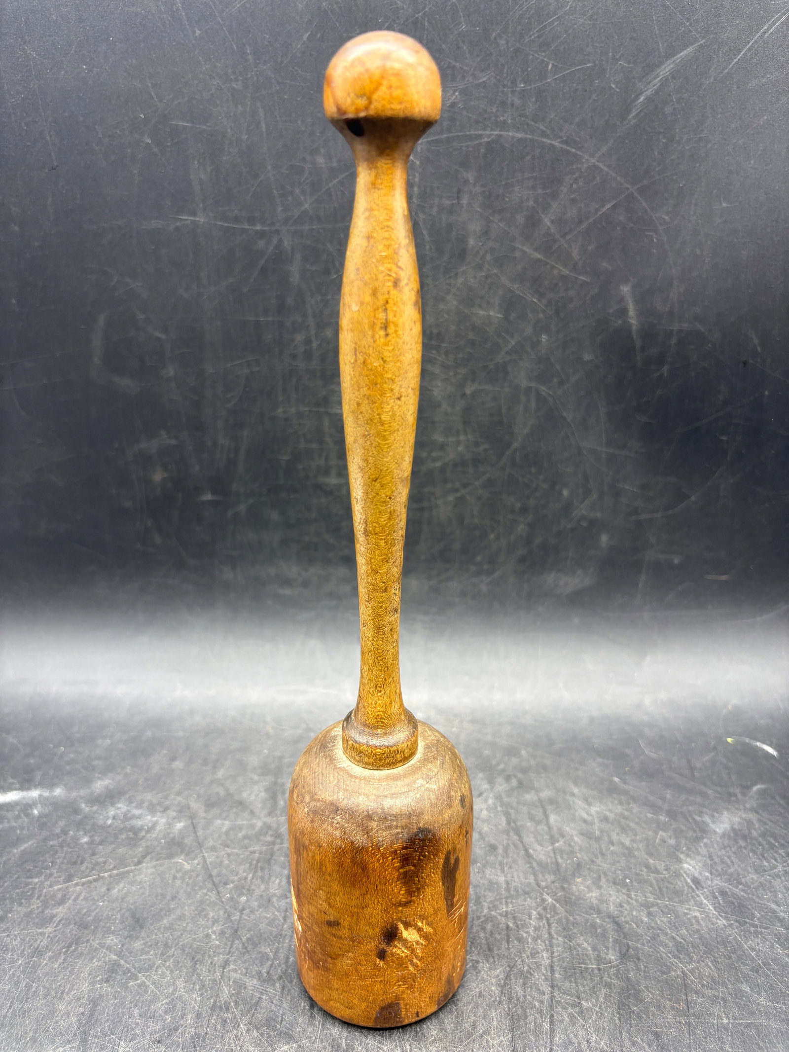 Antique Wooden Masher Great Patina - 5