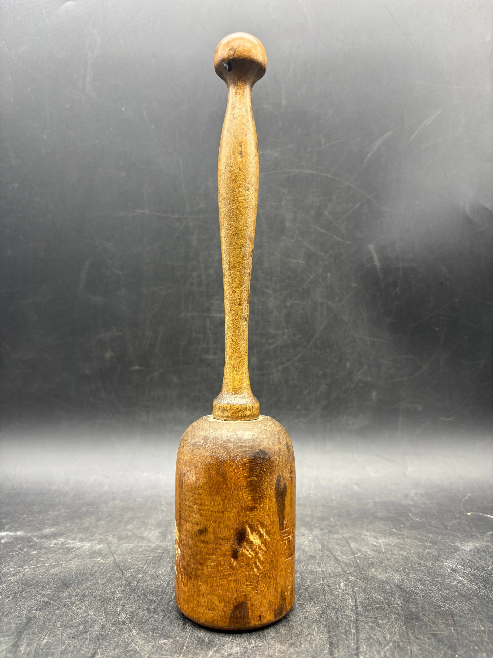 Antique Wooden Masher Great Patina - 6