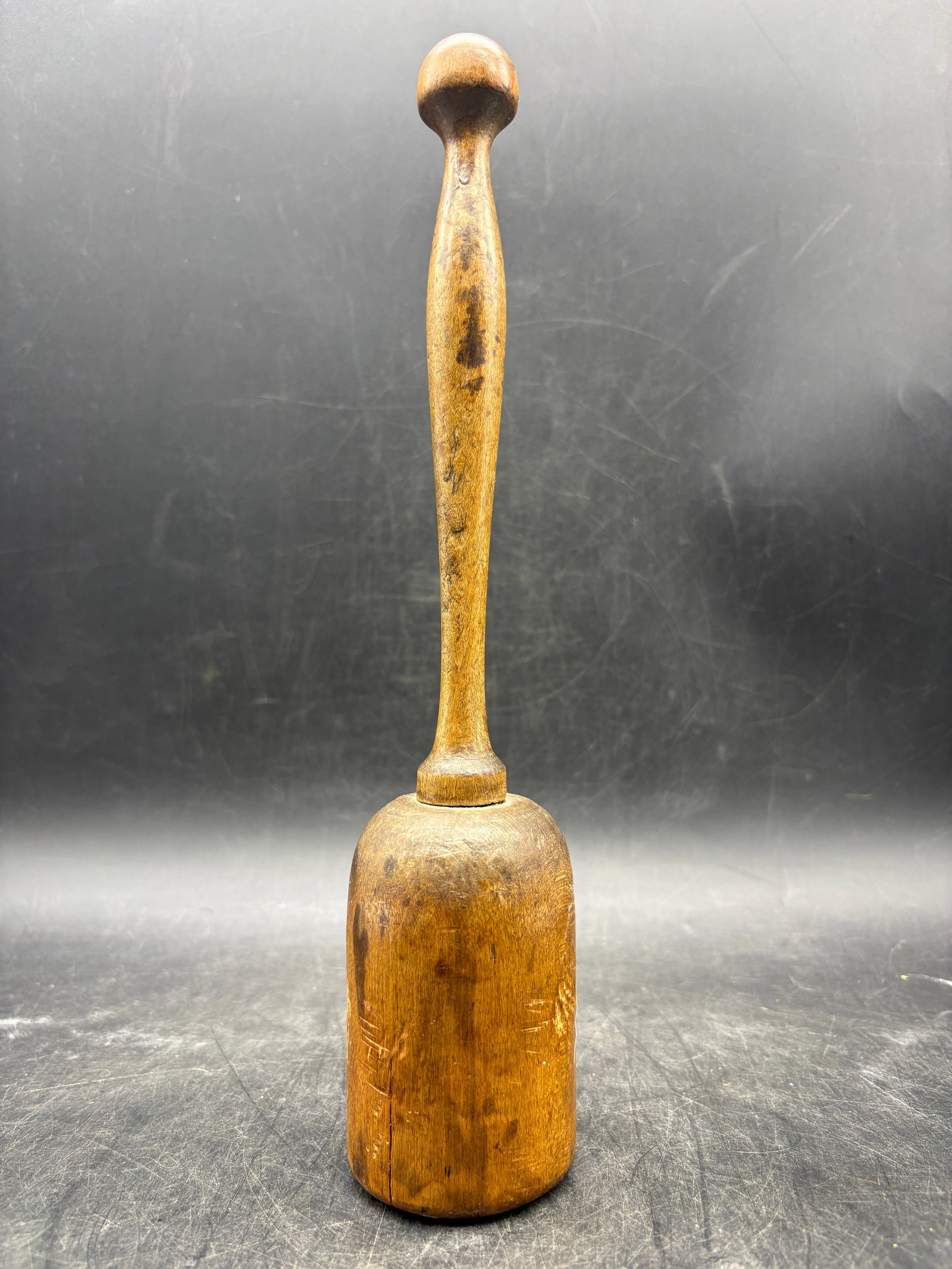 Antique Wooden Masher Great Patina - 7
