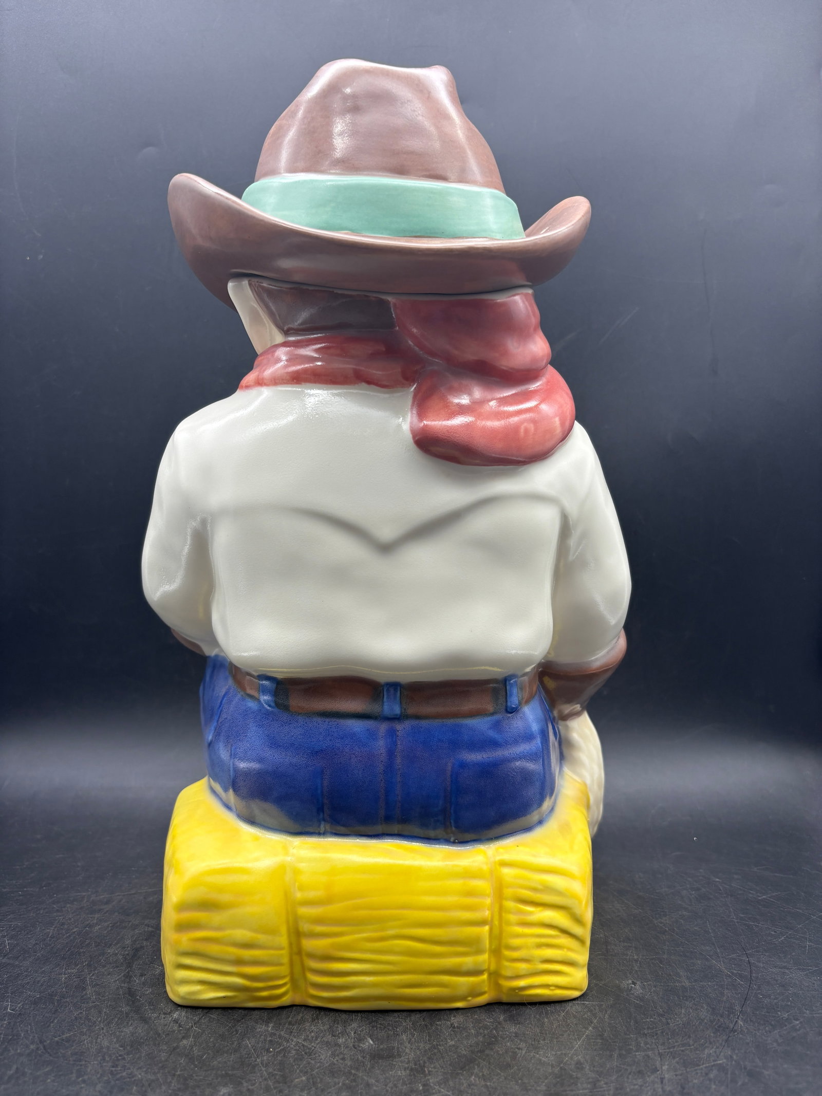 Vintage Treasure Craft COWBOY Ceramic Cookie Jar - 4
