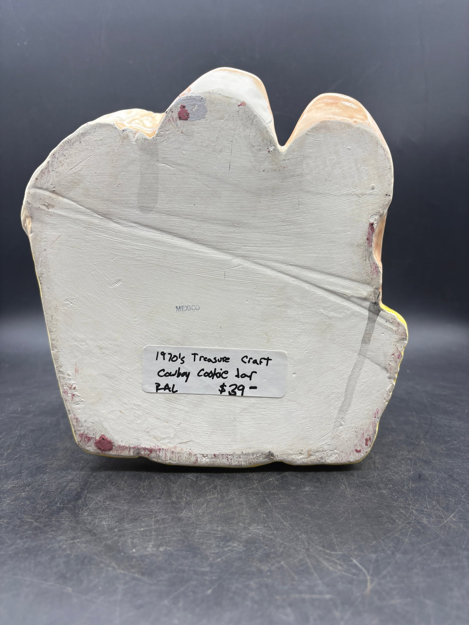 Vintage Treasure Craft COWBOY Ceramic Cookie Jar - 8