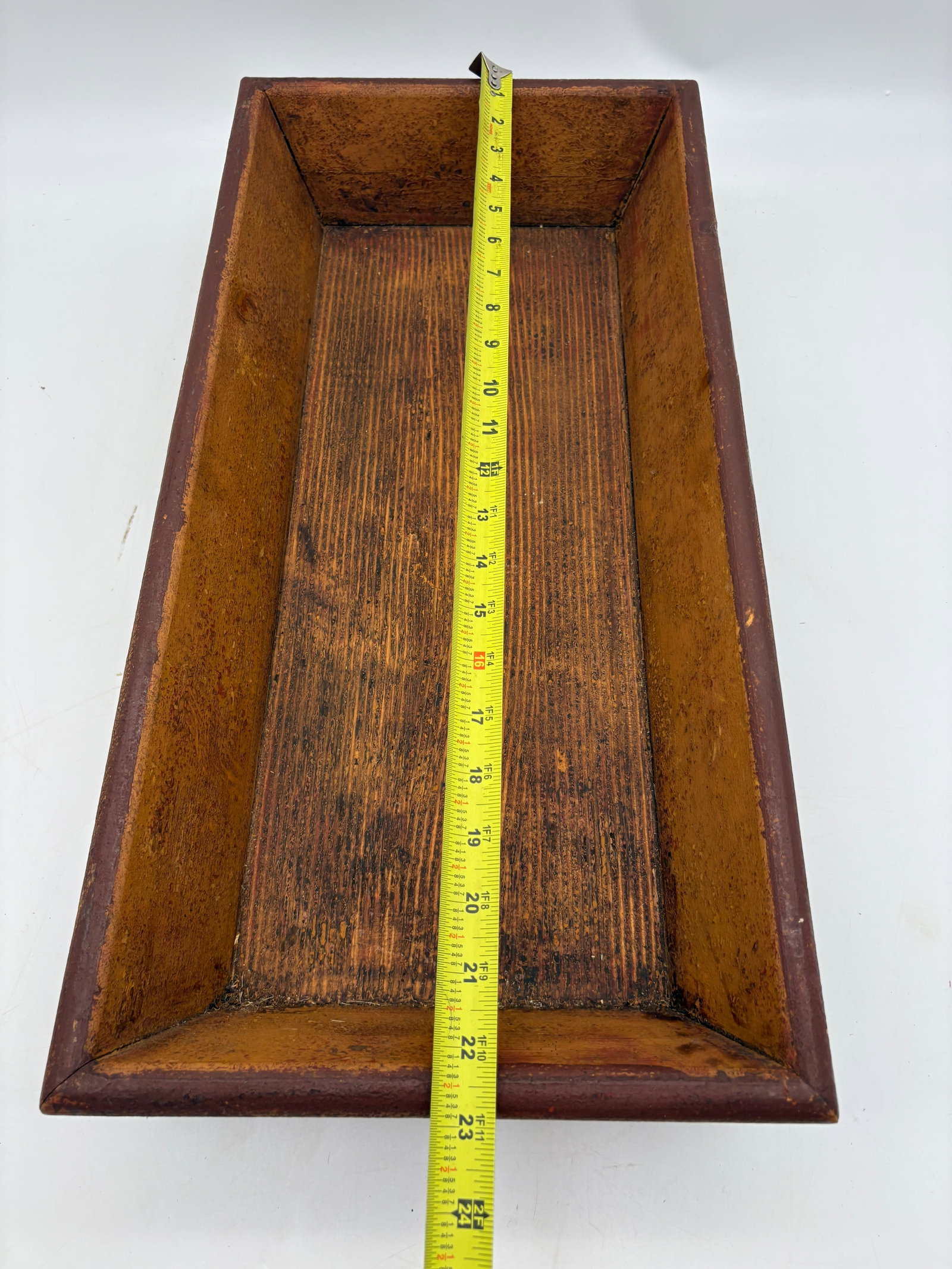 Primitive Large Wood Trencher Dough Box - 8