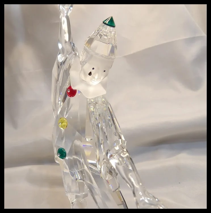 Swarovski Crystal 1999 Annual SCS Masquerade Pierrot Clown In Box - 4