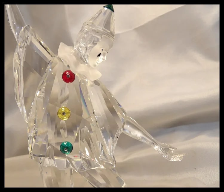 Swarovski Crystal 1999 Annual SCS Masquerade Pierrot Clown In Box - 5