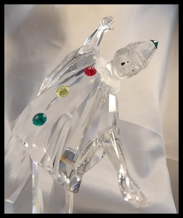 Swarovski Crystal 1999 Annual SCS Masquerade Pierrot Clown In Box - 7