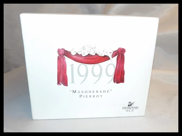 Swarovski Crystal 1999 Annual SCS Masquerade Pierrot Clown In Box - 9