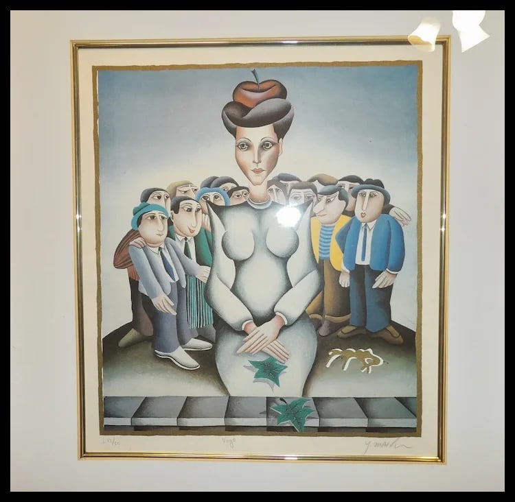 Yuval Mahler 'Virgo' From the Zodiac Suite, Signed & Numbered Chromolithograph - 4