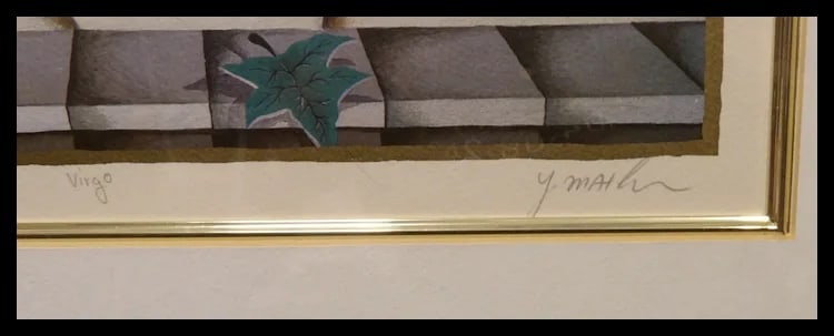 Yuval Mahler 'Virgo' From the Zodiac Suite, Signed & Numbered Chromolithograph - 7