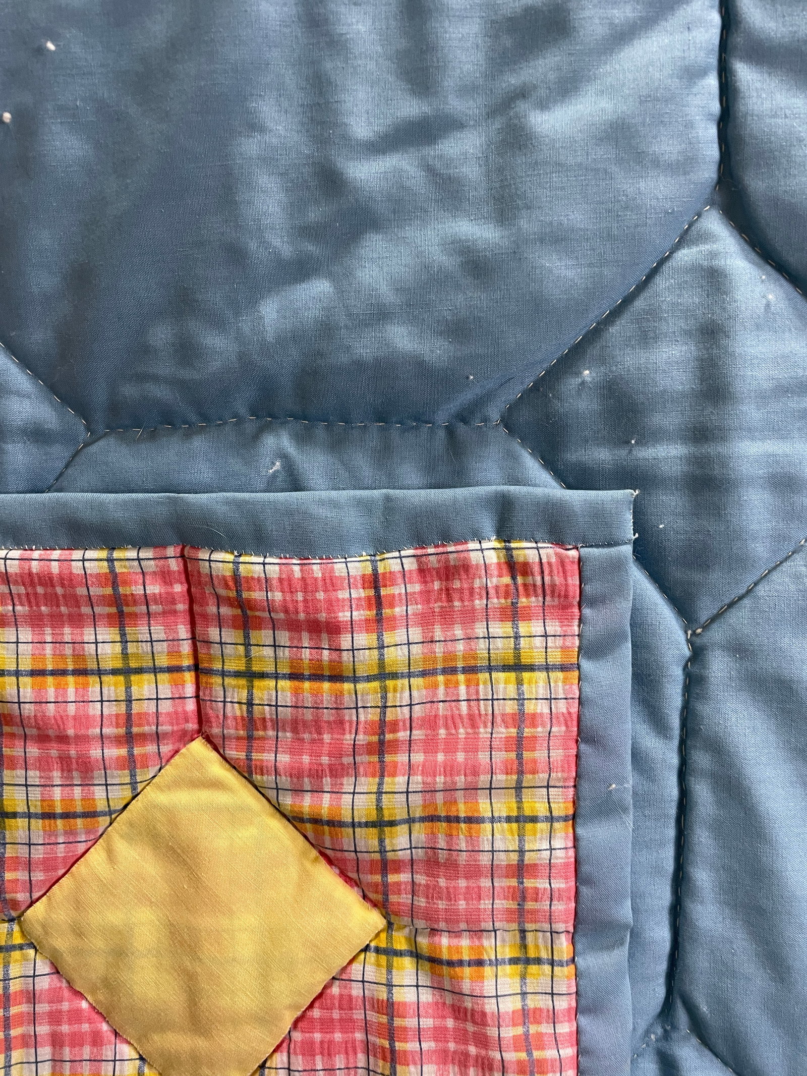 Patchwork Quilt Handstiched 78 x 67 - 7