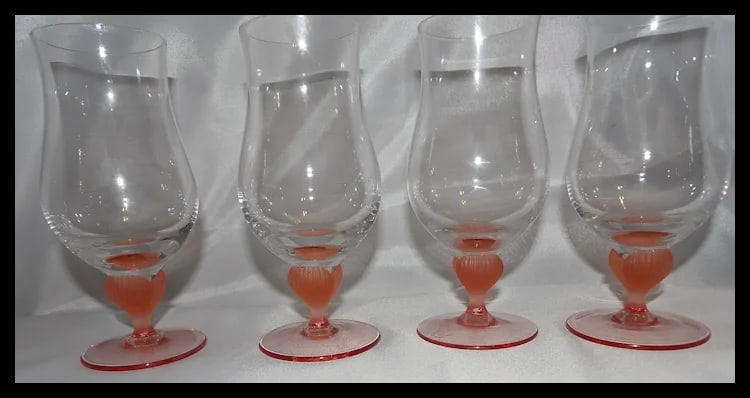 Mikasa Sea Mist Coral Frosted Stem Iced Tea Glass - 3
