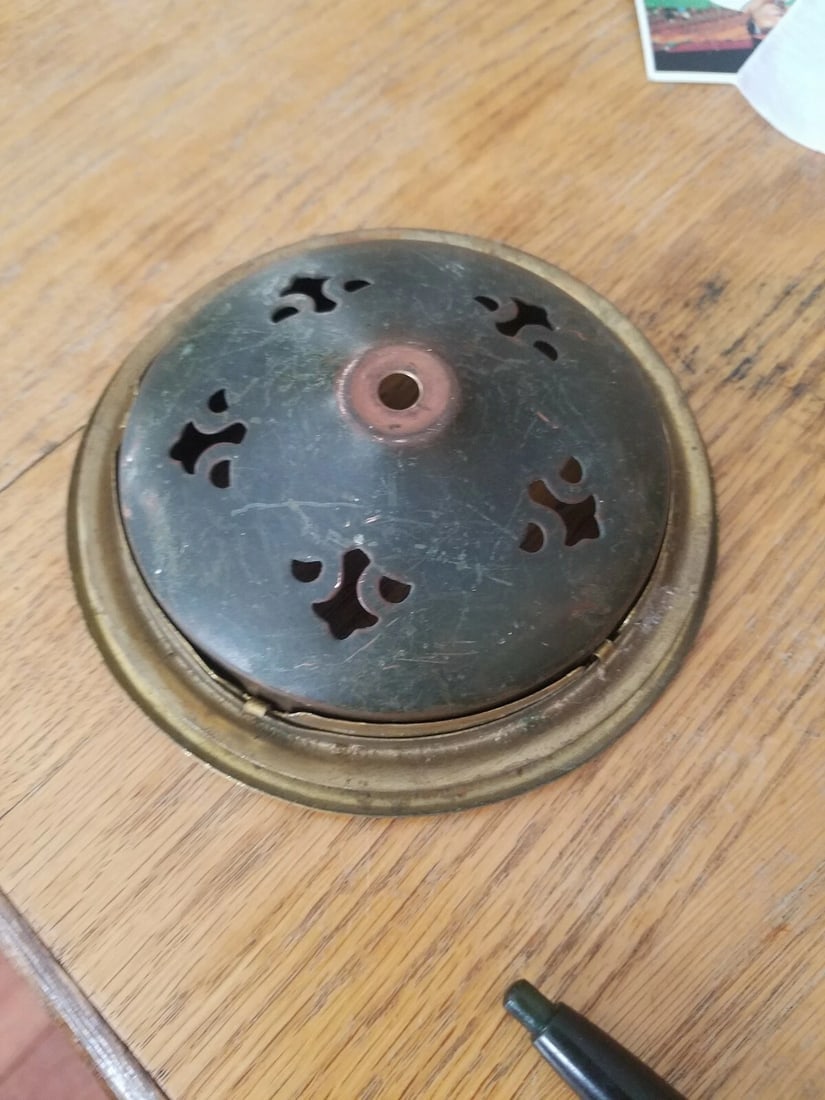 Antique heat cap shade arts crafts patina bronze - 2