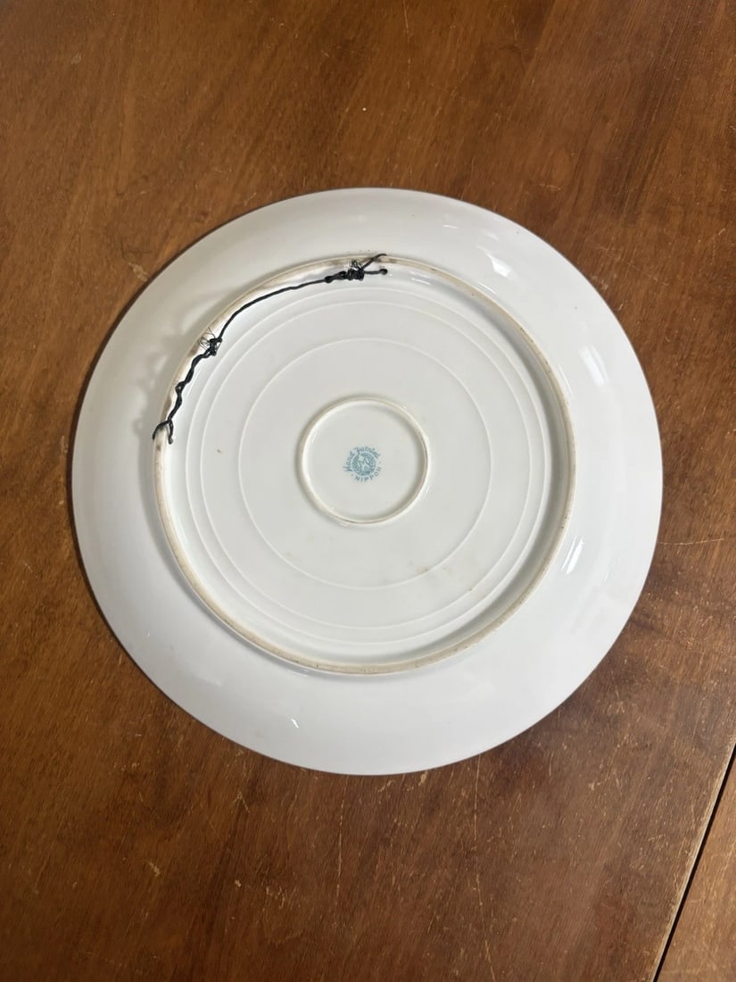 Nippon Porcelain Molded Relief Horses Plate - 2