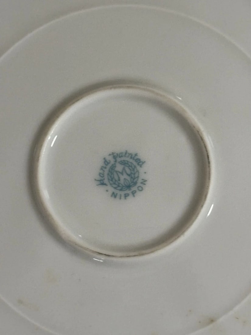 Nippon Porcelain Molded Relief Horses Plate - 3