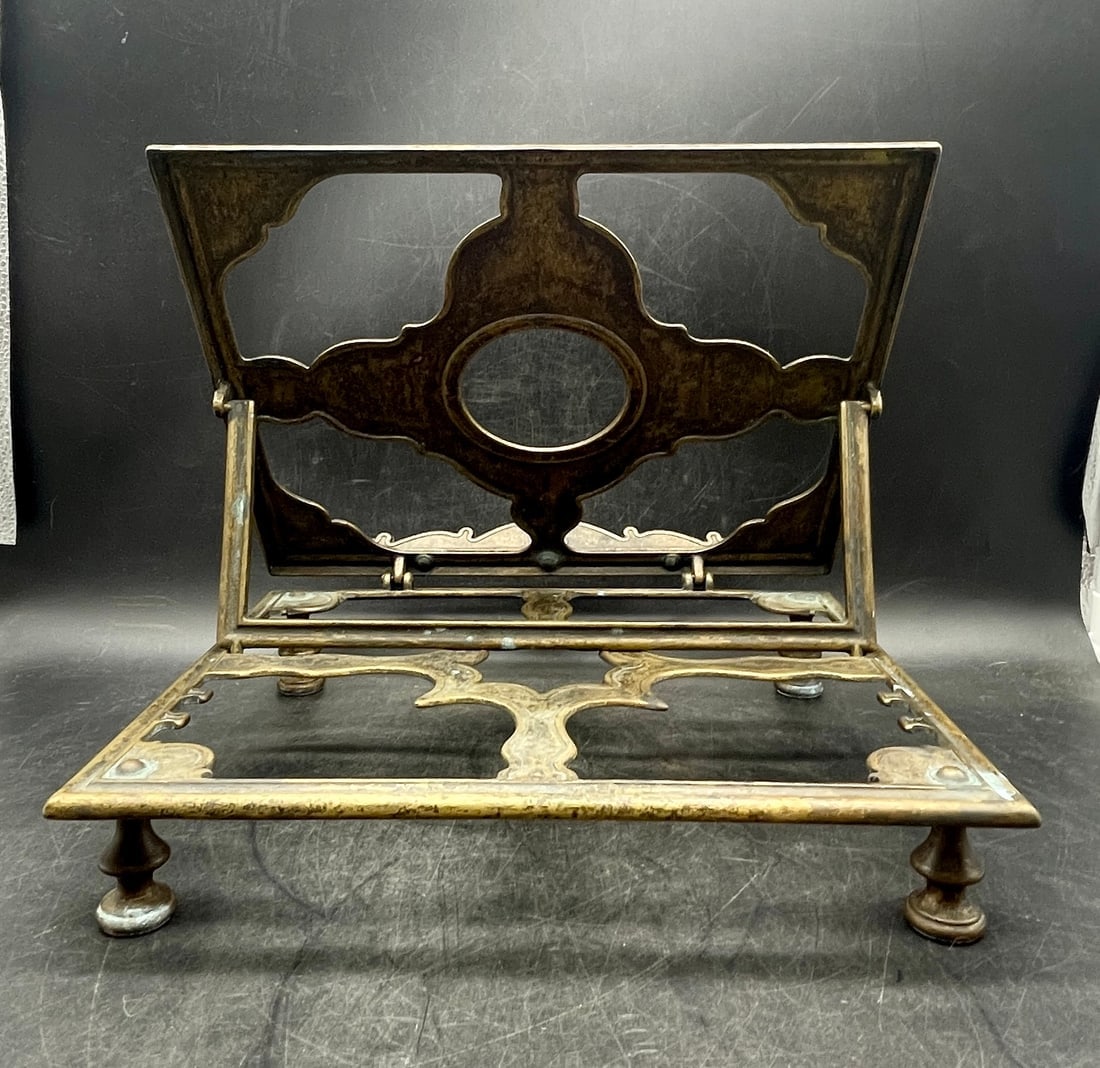 Early 20th Century French Adjustable Bronze Table Book Stand or Music Holder - 7