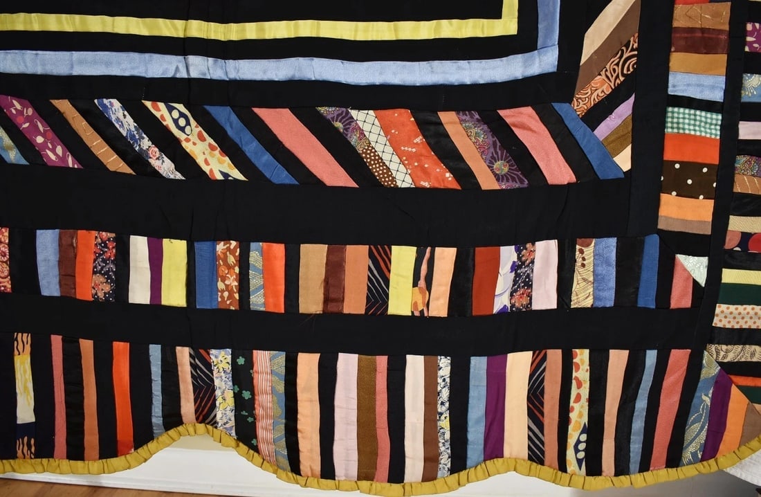 Crown of Thorns Quilt, Piano Key Borders - 5