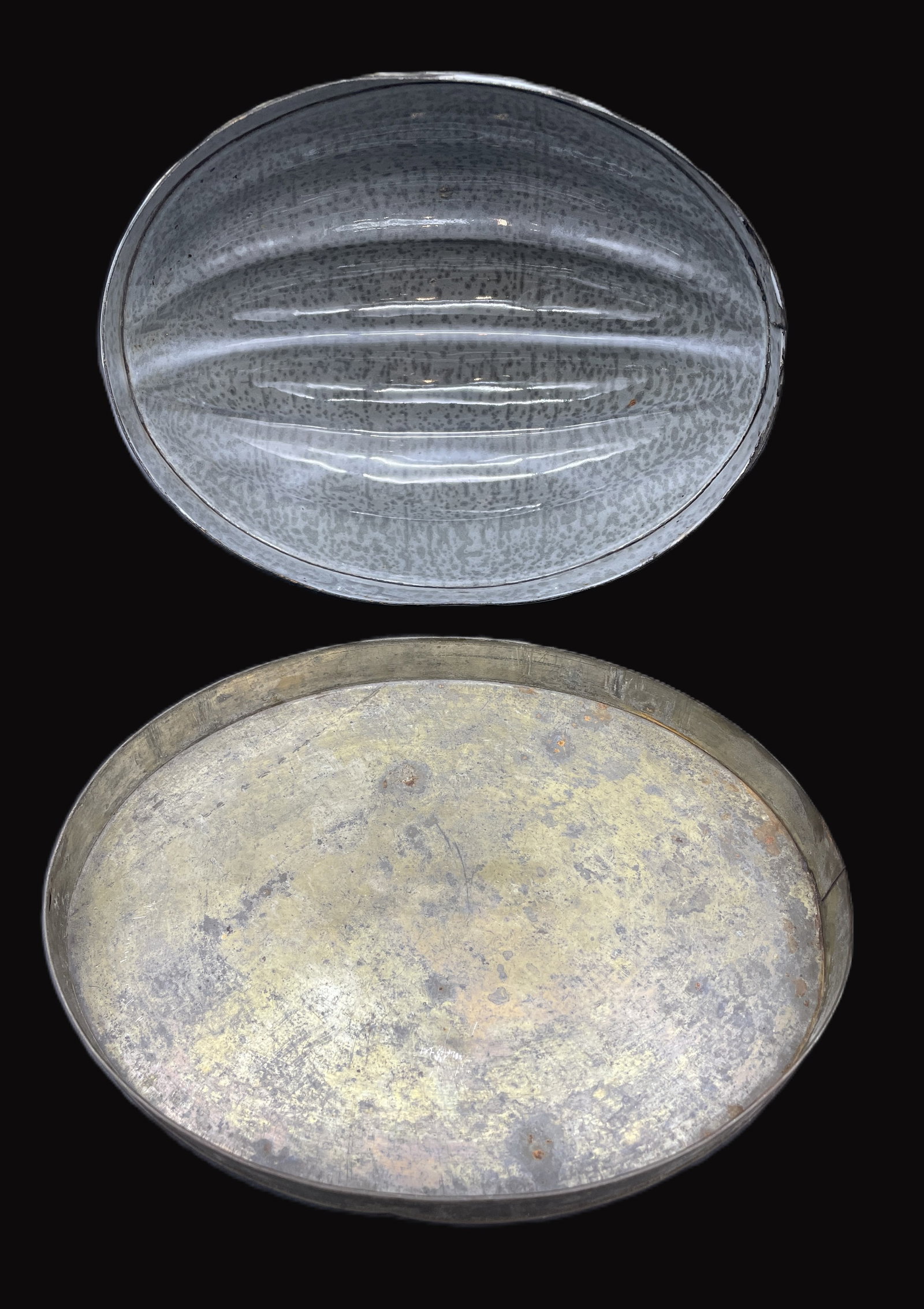EXTRA AGATE L&G MFG GRANITEWARE ENAMEL MELON MOLD - 5