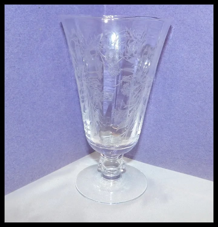 Fostoria Heather Pattern Ice Tea Glasses - 8