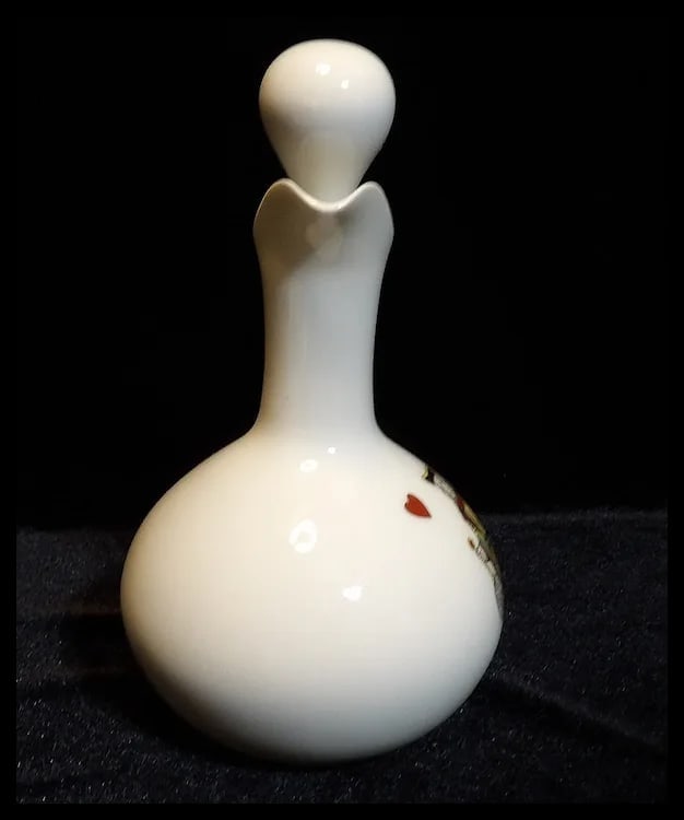 Vintage Porcelaine de Paris Neiman Marcus Limoges France 9 piece Liquor Decanter with King, Queen, - 11