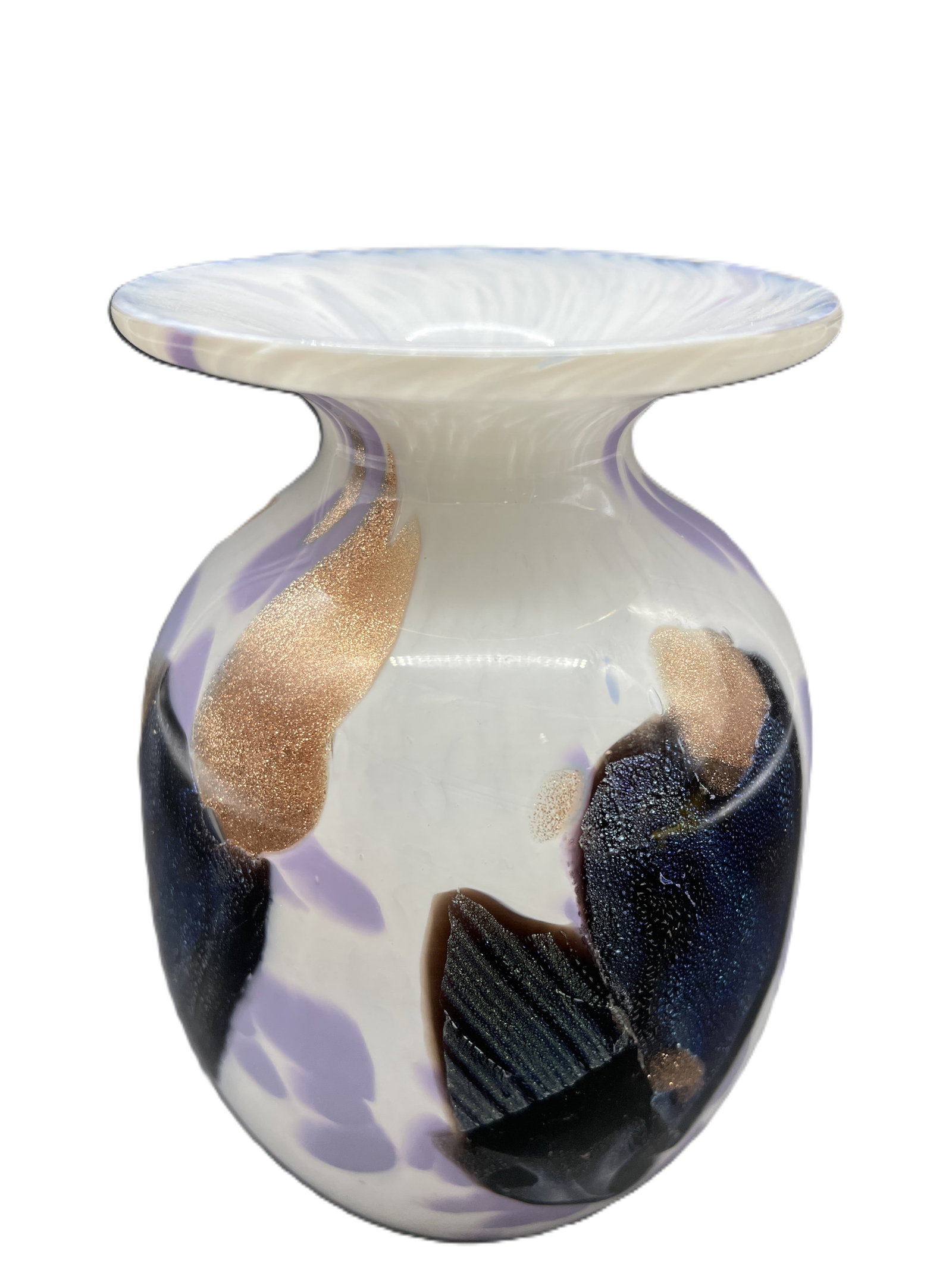 Rochester NY Artist Signed August Hueter Studio Glass Vase 1997 - 6