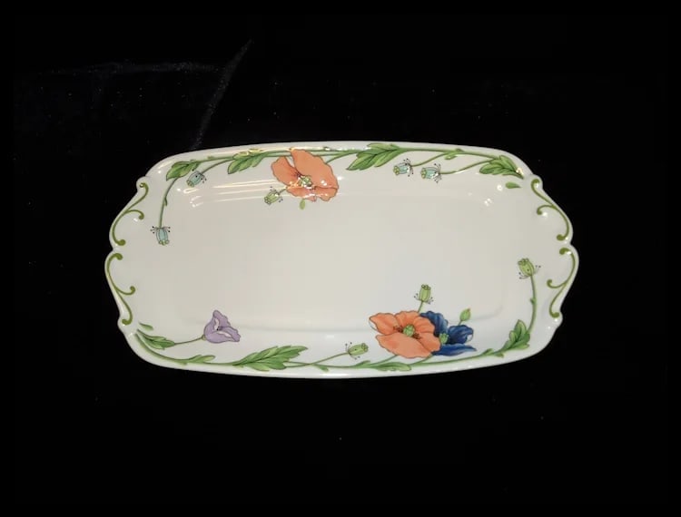 Large Sandwich Tray Amapola Pattern by Villeroy & Boch - 2