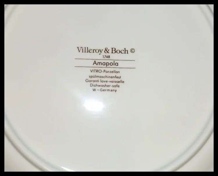12" Chop Plate (Round Platter) Amapola Pattern by Villeroy & Boch - 6