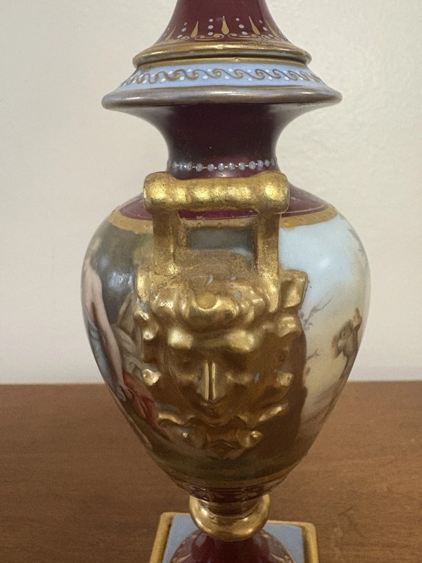 Royal Vienna Porcelain Artist Signed Urn - 10