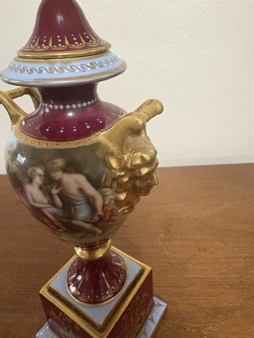 Royal Vienna Porcelain Artist Signed Urn - 11