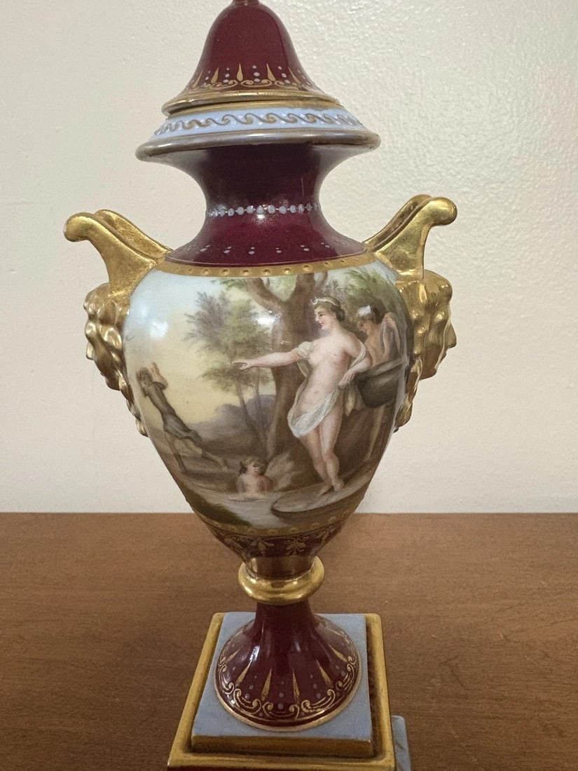 Royal Vienna Porcelain Artist Signed Urn - 2