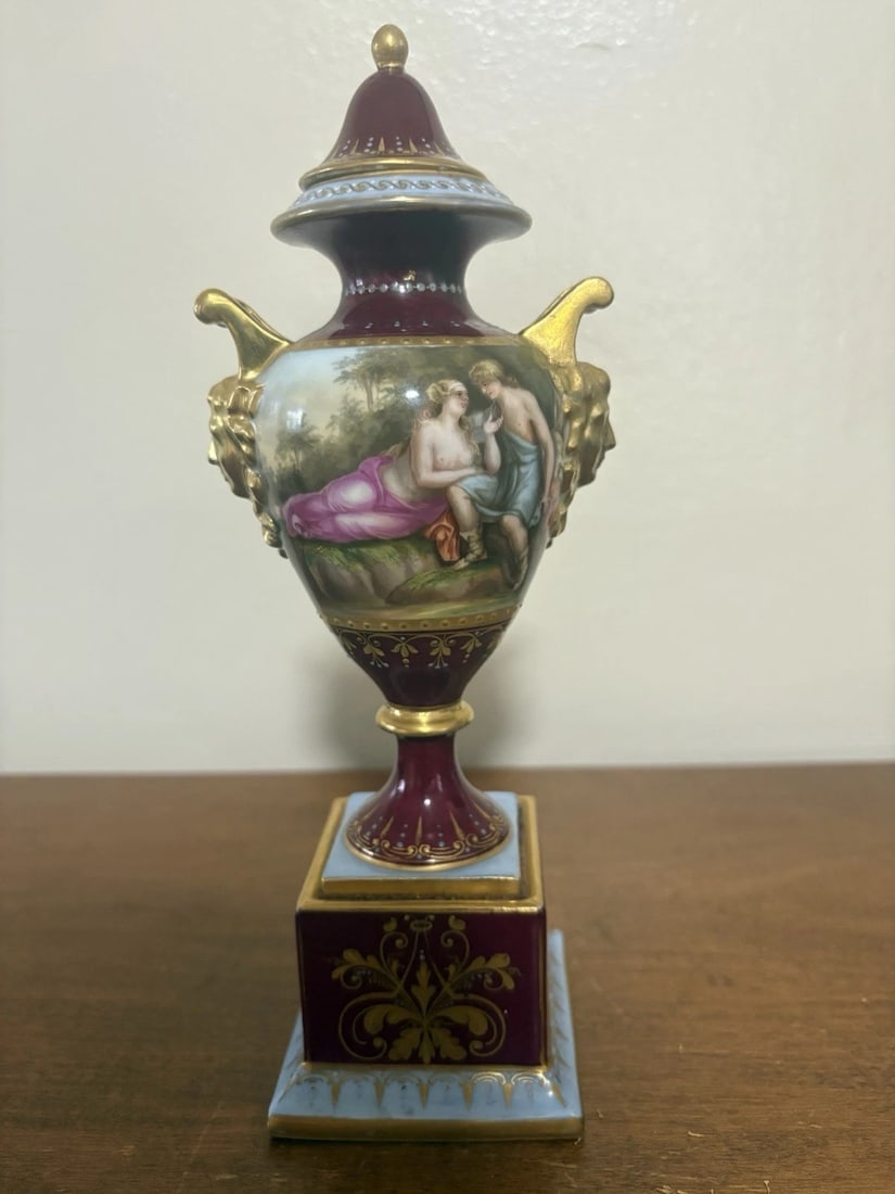 Royal Vienna Porcelain Artist Signed Urn - 3