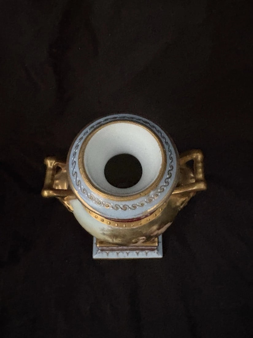 Royal Vienna Porcelain Artist Signed Urn - 5