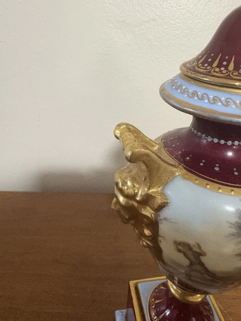 Royal Vienna Porcelain Artist Signed Urn - 9