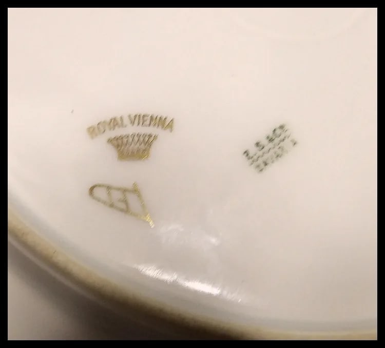 Antique Royal Vienna Porcelain Cabinet Portrait Plate Amicitia - 7