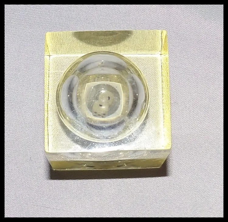 Acrylic Lucite Las Vegas Retro Prism Floating Dice Paperweights - 6