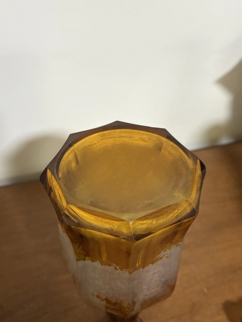 Moser Bohemian Intaglio Cut Glass Decanter - 7